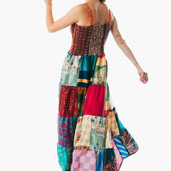 Long Maxi Dress off shoulder Boho Hippie Clothes Beach Summer Gypsy Skirts Women - Picture 7 of 7